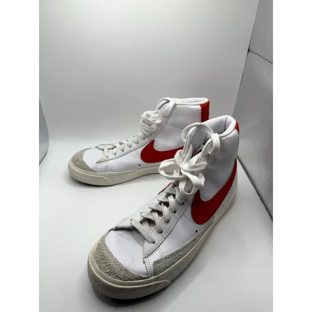 Nike Blazer‎ '77 Vintage Mid Womens 8 Sneaker Habanero Red Leather Skate Shoes